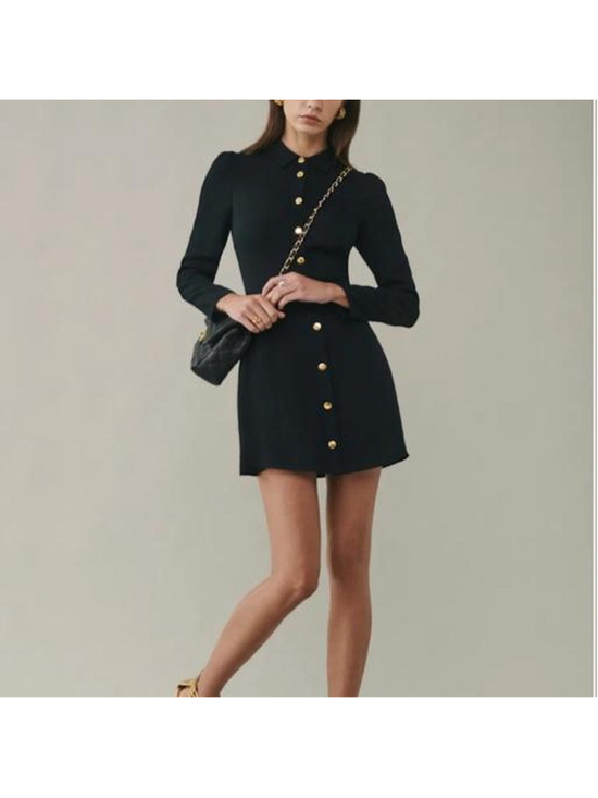 Reformation Dresses & Skirts - Reformation Black Hugh Mini Dress - Size 6